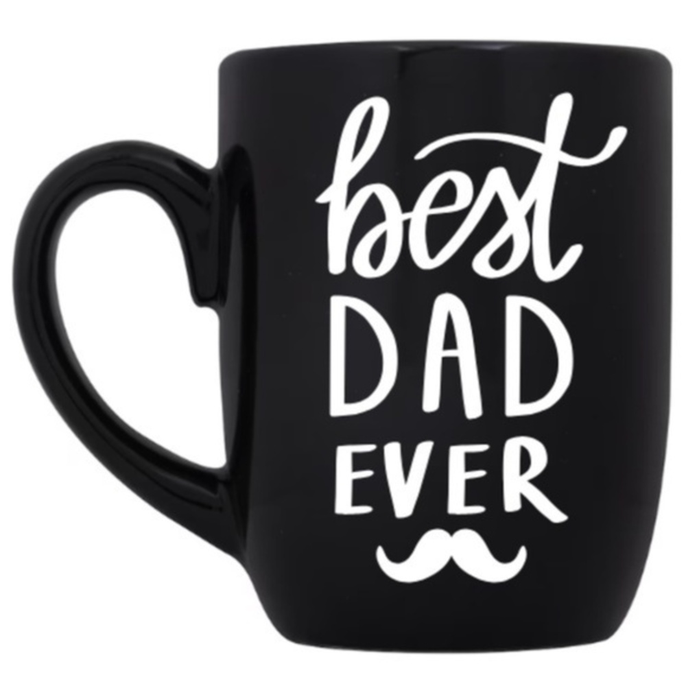 Best Dad Ever Black Coffee Mug Cup